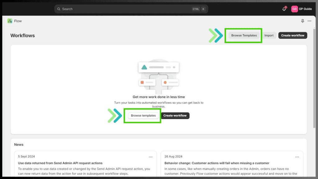 Modify Pre-Built Shopify Flow Templates: